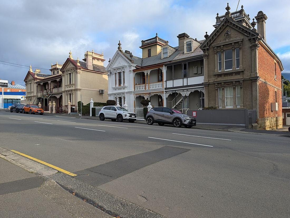 Terrace houses on New Town Road in Hobart