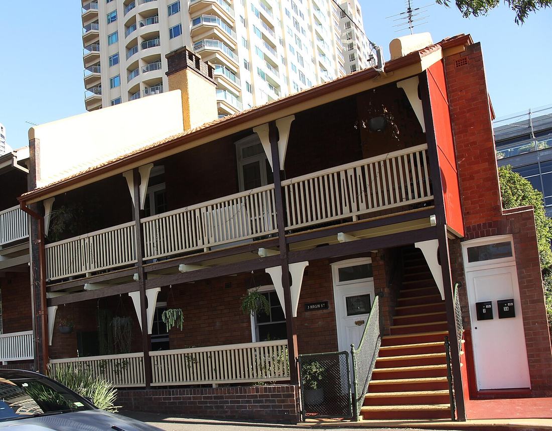 Terrace houses along a Sydney street